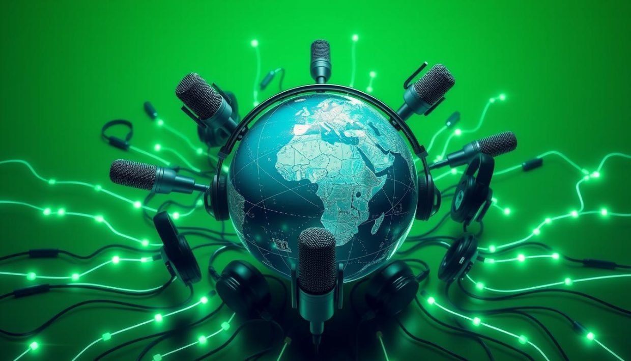 Discuss the challenges and opportunities of creating podcasts for international