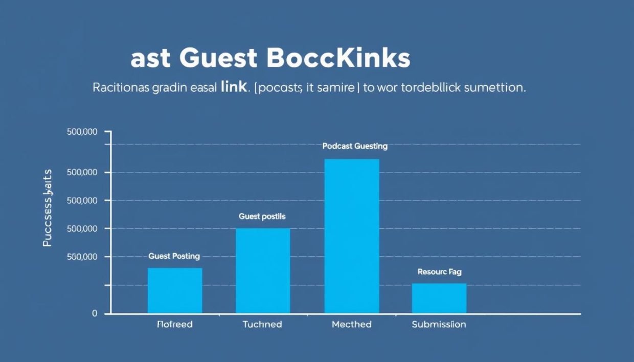 Graph comparing podcast guest backlinks to traditional link building methods showing higher success rate