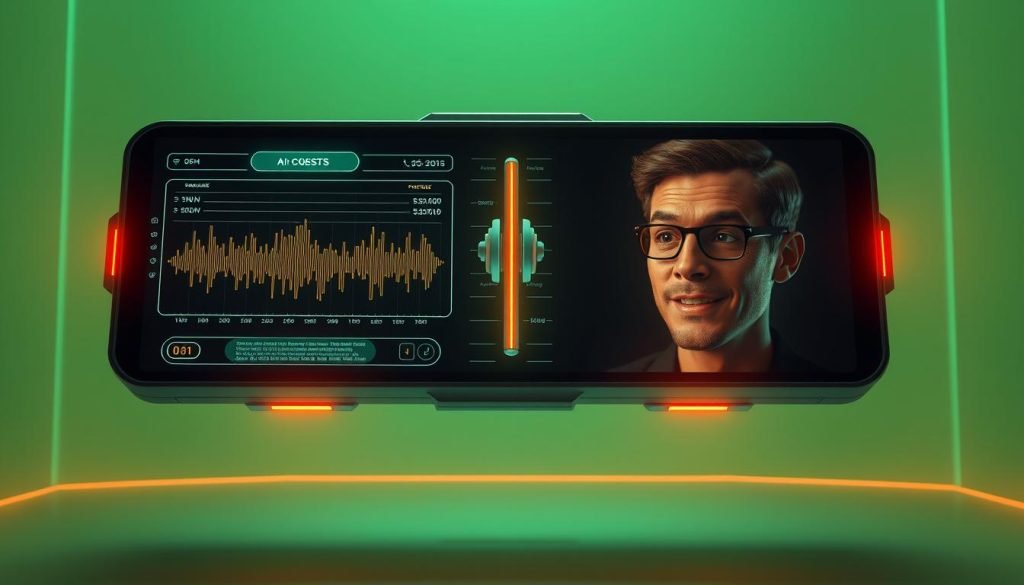 A sleek, futuristic comparison chart hovers in a minimalist, green-hued digital space. The left panel displays a sophisticated AI-powered podcast interface, with stylized waveforms and a gleaming touchscreen console. The right panel contrasts this with a warm, analog-inspired human storyteller, their face animated and expressive. The chart's elegant lines and glowing accents suggest a careful balance between technology and humanity, inviting the viewer to ponder the merits of each approach. The overall impression is one of careful consideration, hinting at the depth of the "AI Powered Podcasts Good or Bad? The Great Debate" to come. A sleek, futuristic comparison chart hovers in a minimalist, green-hued digital space. The left panel displays a sophisticated AI-powered podcast interface, with stylized waveforms and a gleaming touchscreen console. The right panel contrasts this with a warm, analog-inspired human storyteller, their face animated and expressive. The chart's elegant lines and glowing accents suggest a careful balance between technology and humanity, inviting the viewer to ponder the merits of each approach. The overall impression is one of careful consideration, hinting at the depth of the "AI Powered Podcasts Good or Bad? The Great Debate" to come.
