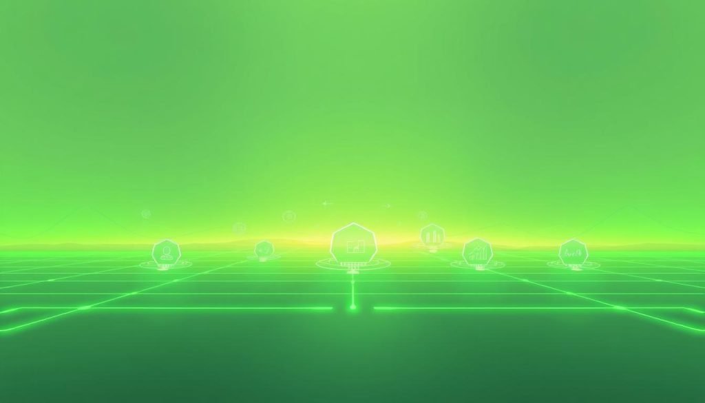 A sleek, minimalist visualization of the B2B buyer's journey in the digital age. The foreground depicts a series of interconnected hubs, each representing a key stage in the process - awareness, consideration, decision, and loyalty. Vibrant green hues cast an ethereal glow, creating a futuristic, technology-driven atmosphere. In the middle ground, stylized icons and data visualizations illustrate the digital touchpoints and data-driven insights that guide the buyer's path. The background features a clean, abstract landscape, emphasizing the seamless, interconnected nature of the modern B2B buying experience. High-resolution, sharp, and visually striking, this image conveys the sophisticated, data-driven nature of B2B decision-making in the digital era. A sleek, minimalist visualization of the B2B buyer's journey in the digital age. The foreground depicts a series of interconnected hubs, each representing a key stage in the process - awareness, consideration, decision, and loyalty. Vibrant green hues cast an ethereal glow, creating a futuristic, technology-driven atmosphere. In the middle ground, stylized icons and data visualizations illustrate the digital touchpoints and data-driven insights that guide the buyer's path. The background features a clean, abstract landscape, emphasizing the seamless, interconnected nature of the modern B2B buying experience. High-resolution, sharp, and visually striking, this image conveys the sophisticated, data-driven nature of B2B decision-making in the digital era.