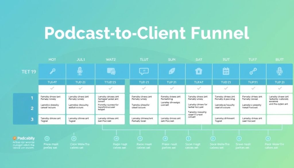 30-day implementation calendar for the Podcast-to-Client Funnel strategy 30-day implementation calendar for the Podcast-to-Client Funnel strategy