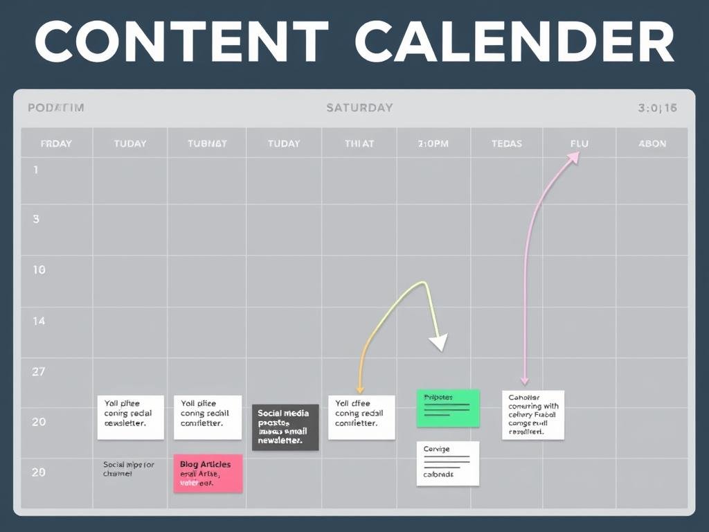 Content calendar showing how podcast episodes feed into multiple marketing channels Content calendar showing how podcast episodes feed into multiple marketing channels