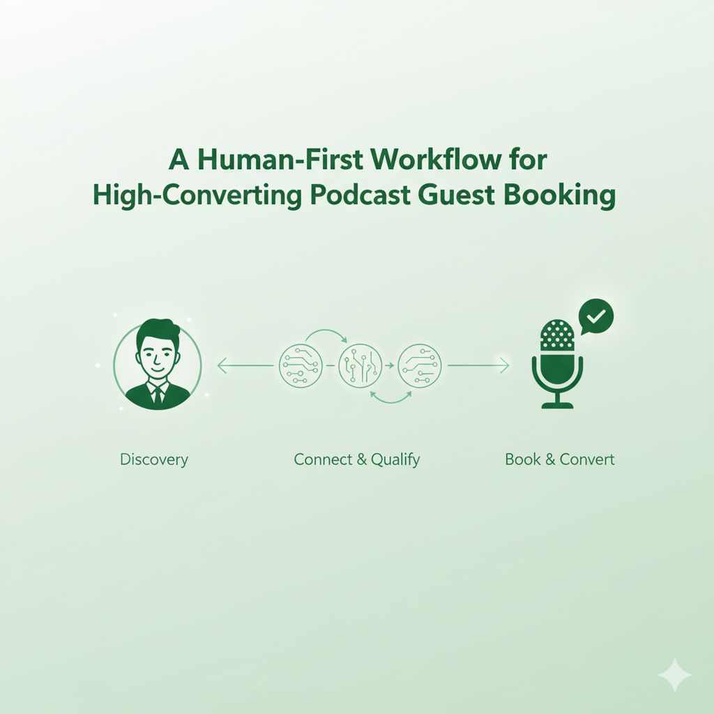 A Human-First Workflow for High-Converting Podcast Guest Booking,